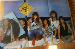 Ex/ex Bon Jovi Slippery When Wet Vinyl Lp Picture Pic Disc,  Poster