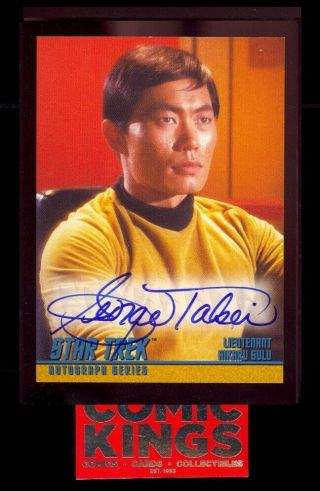 Star Trek George Takei Sulu Autograph Card A4 Skybox 1997 Comic Kings