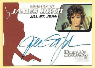 2003 James Bond In Motion Wa1 Jill St.  John As Tiffany Case On Card Autograph