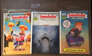 Garbage Pail Kids - Go Hollywood Comic Book Variant Cover Set W Exclusive Card