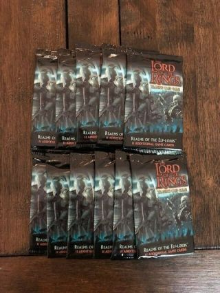 11 Lord Of The Rings Tcg Realms Of The Elf - Lords Booster Packs Factory