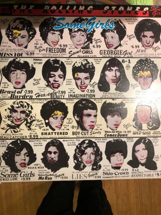 Rolling Stones Some Girls 1st Press 1978 Uk Vinyl Lp Cun 39108 Withdrawn Sleeve