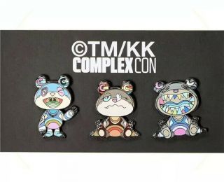 Takashi Murakami X Complexcon Three Bear Pin Set