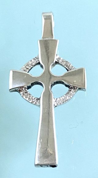 Vintage Ola Gorie Omg Celtic Scottish Sterling Silver Cross Pendant