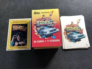 1989 Topps Back To The Future Part Ii Complete (88) Card Set,  Stickers (11)