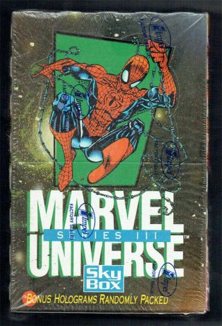 1992 Skybox Marvel Universe Series 3 Factory Trading Card Wax Box