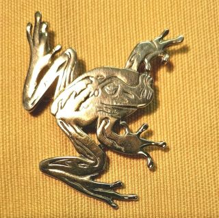 Ian Buchanan Sydney Sterling Silver Frog Brooch