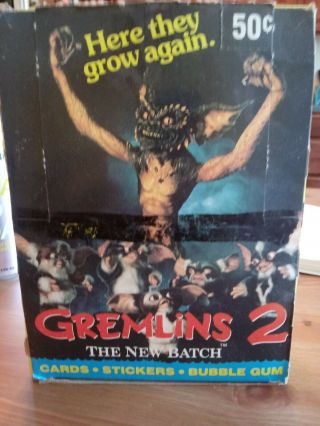 Gremlins 2 The Batch 36 Pack Box 1990 Cards Poster Gum Topps Amricons