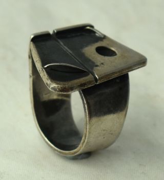 Vtg 1960s Modernist Sterling Silver Abstract Ring Mid Century Mcm Sz 4