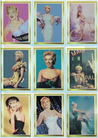 Marilyn Monroe Ii 2 1995 Sports Time Holochrome Insert Card Set 1 To 12