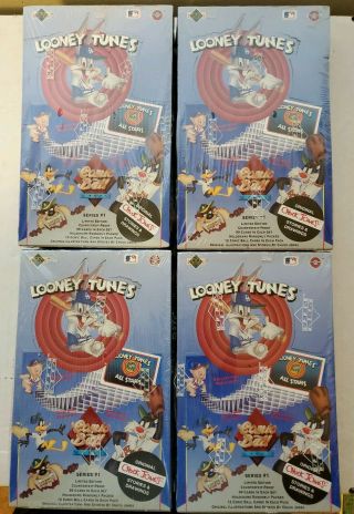 4 - Looney Tunes Comic Ball 1990 Baseball Cards Series 1 Wax Box Upper Deck