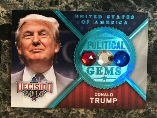 Donald Trump 2016 Decision Political Gems Ice Blue G29