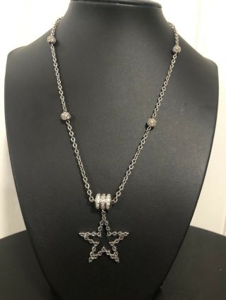 Joseph Esposito Sterling Silver Diamonique Magnetic Necklace And Charm