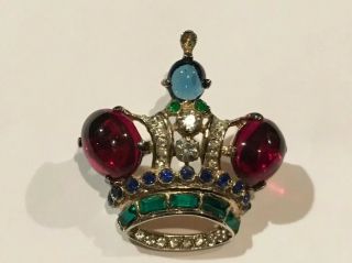 Vintage Sterling Silver Trifari Alfred Philippe Crown Pin Brooch
