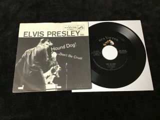 Elvis Presley 45 47 - 6604 Hound Dog/don’t Be Cruel Hd Top Of Ps Nm/nm