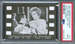 1963 Marilyn Monroe Trade Card 17 The Prince And The Showgirl 1957 Psa 9