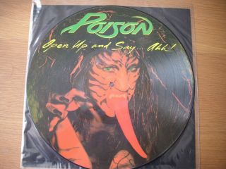 Poison Open Up And Say Ahh 12 " Vinyl Picture Disc Lp Album