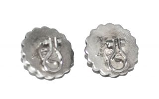 Vtg Italian Sterling Silver 18K Gold Chunky Dome Earrings 90s shrimp omega clip 3