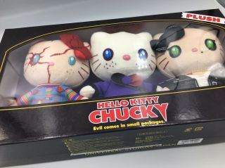 Hello Kitty X Chucky Plush 3 Set Halloween Usj Limited 【express Shipping✈✈✈】