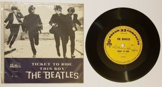 The Beatles " Ticket To Ride " / " This Boy " Brazil 1965 Orig.  Ps
