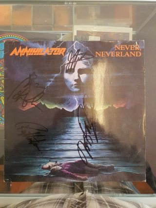 Annihilator Never Neverland 1990 Lp Roadrunner Signed