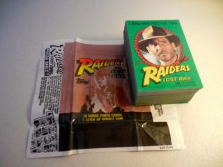 1981 Topps Raiders Of The Lost Ark Complete Set With Wrapper