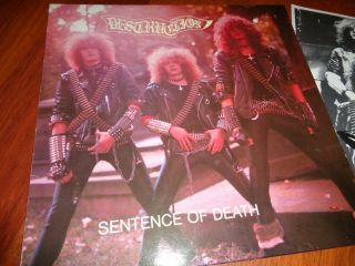 Destruction ‎– Sentence Of Death.  Org,  1984.  Steamhammer.  Very Rare First Press