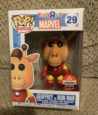 Funko Pop Ad Icons Toys R Us Geoffrey As Iron Man Canadian Convention Exclusive