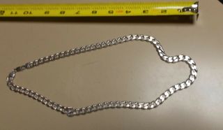 Vintage Sterling Silver Heavy Chain Link Necklace Italy 925 - 24 " Long 2.  4 Oz