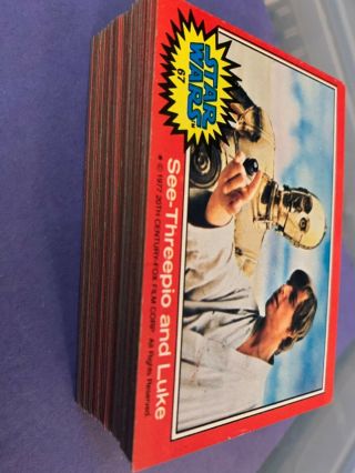 1977 Topps Star Wars Series 2 Red Vintage Card Set 67 - 132 Complete 66 Cards