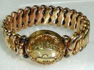 Vintage Signed Phoenix Art Deco Era Gold Fill Expand Carmen Design Bracelet