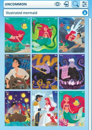 Topps Disney Collect Digital Illustrated Adventures - The Little Mermaid W/award