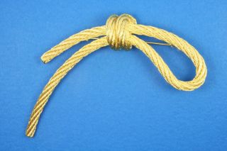 Vintage Christian Dior Runway Couture Rope Brooch Large 3.  5 "