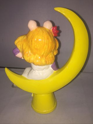 Vintage Miss Piggy Christmas Tree Topper - Sitting On Crescent Moon - by Sigma 2