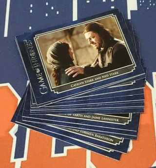 2020 The Complete Game Of Thrones 18 Card Game Of Thrones Pairs Insert Set