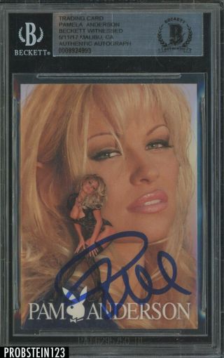 1996 Sports Time Playboy Pamela Anderson Signed Auto Bgs Bas Authentic