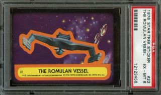 1976 Star Trek Sticker The Romulan Vessel Psa 6