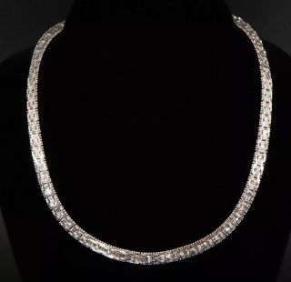 Sterling Silver - Italy 7mm Starburst Riccio Chain Link 17 " Necklace - 31g