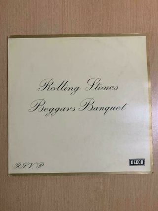 The Rolling Stones ‎– Beggars Banquet Vinyl Lp Rare 1982 German Reissue Vg,