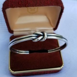 James Avery Sterling Silver 925 Heavy Solid Lovers Knot Cuff Bracelet