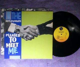 The Replacements Pleased To Meet Me 1987 Sire 1st Press Dmm Sterling Nm - Lp