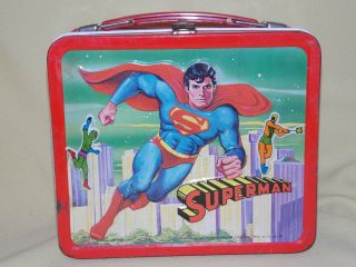 Vintage 1978 Superman Dc Comics Aladdin Metal Lunch Box No Thermos