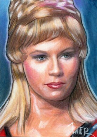 Star Trek Tos Yeoman Janice Rand Grace Lee 1/1 Aceo Sketch Card Art Psc