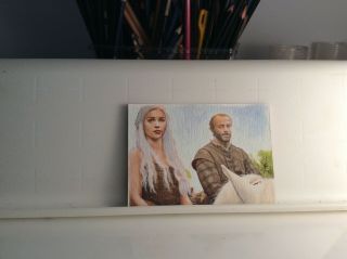Game Of Thrones Khaleesi Pin Up Art Hand Made Drawing Sketch Card Aceo