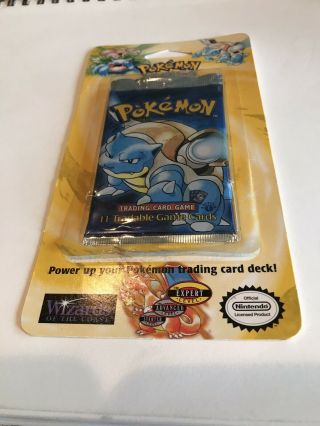 1999 Pokemon Base Set 1st Edition Blister Pack Empty For Display Cond
