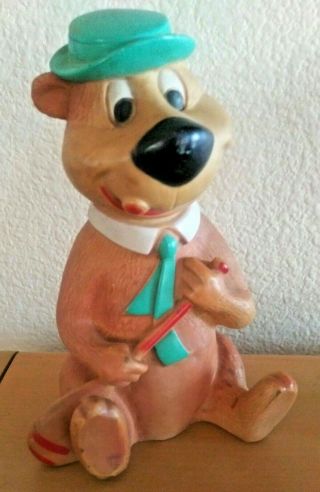 1960s Yogi Bear Combex Vinyl Figure Squeeze Toy With Oar Hanna Barbera England