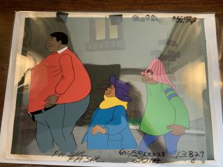 Vintage Filmation Fat Albert The Cosby Kids Orig.  Production Animation Cel & Bg