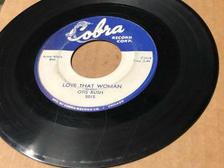 Otis Rush Little Walter BLUES 45 Love That Woman / Jump Sister Bessie COBRA HEAR 3