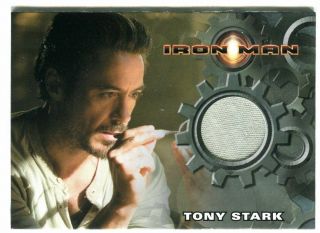 2008 Iron Man Movie Robert Downey Jr As Tony Stark (shirt) Costume Trading Card