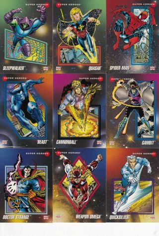 Marvel Universe Series 3 Trading Cards (1992) Complete Base Set 1 - 200 Nm/mt